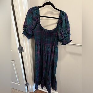Hill House Multicolor Plaid Nap Dress
